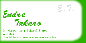 endre takaro business card